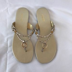 Talbots Gold Metallic Sandals 7.5